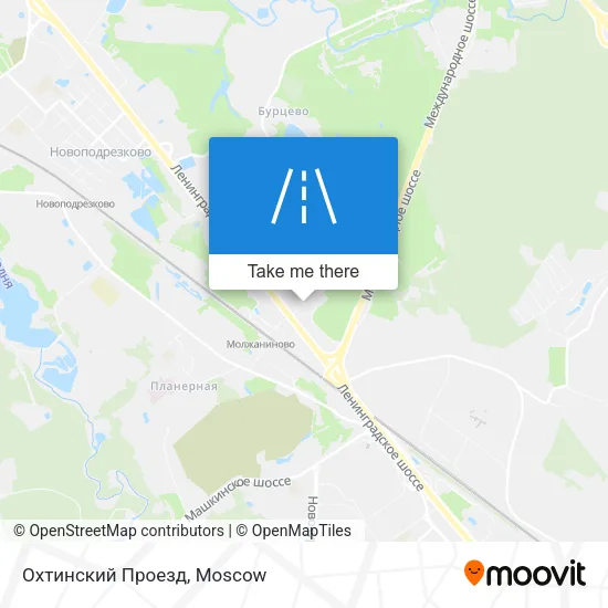 Охтинский Проезд map