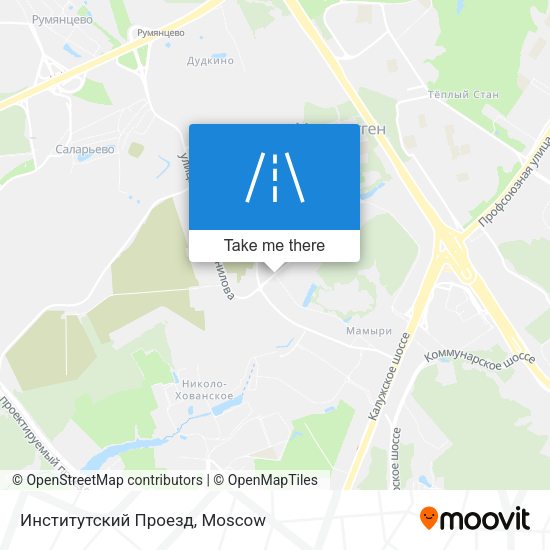 Институтский Проезд map
