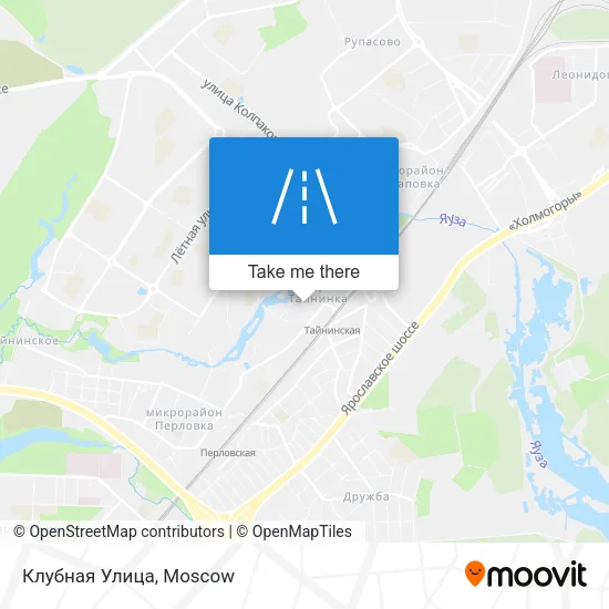Клубная Улица map