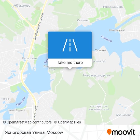 Ясногорская Улица map