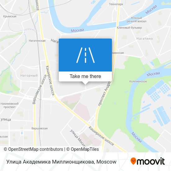 Улица Академика Миллионщикова map