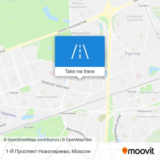 1-Й Проспект Новогиреево map