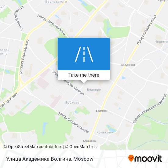 Улица Академика Волгина map
