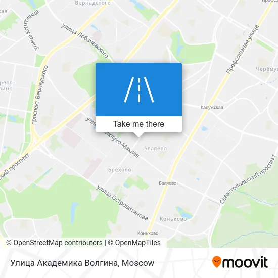 Улица Академика Волгина map
