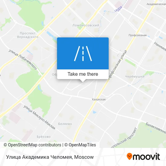 Улица Академика Челомея map