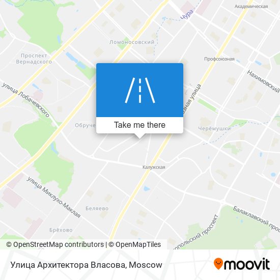 Улица Архитектора Власова map