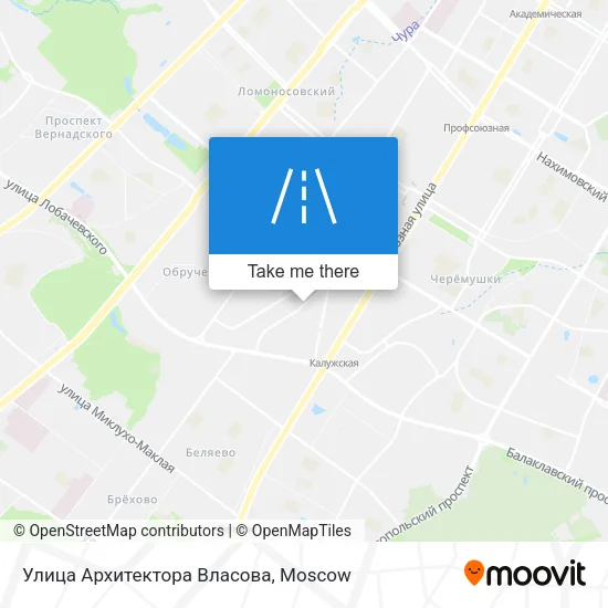 Улица Архитектора Власова map