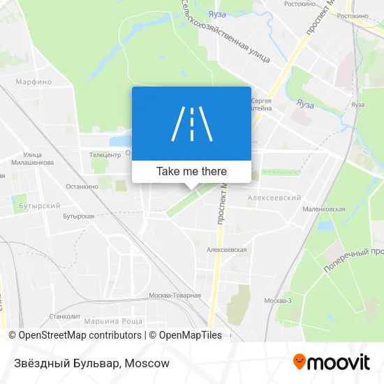 Звёздный Бульвар map