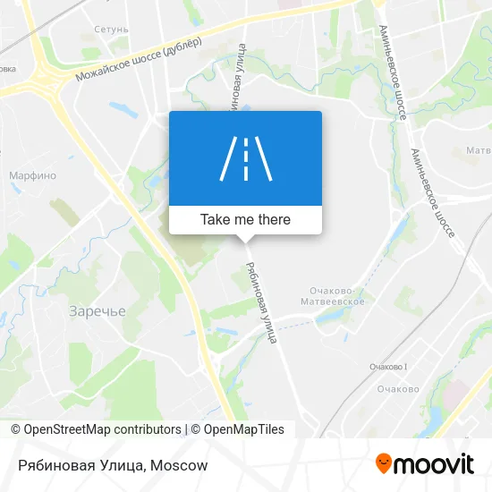 Рябиновая Улица map