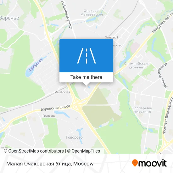 Малая Очаковская Улица map