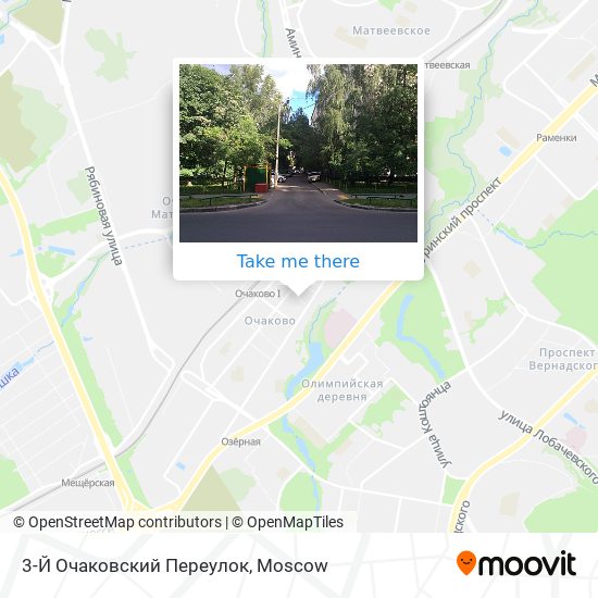 3-Й Очаковский Переулок map