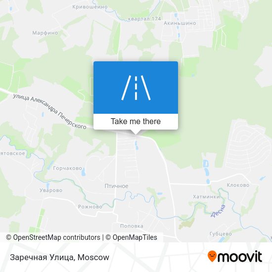 Заречная Улица map