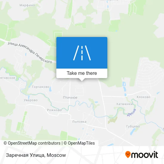 Заречная Улица map