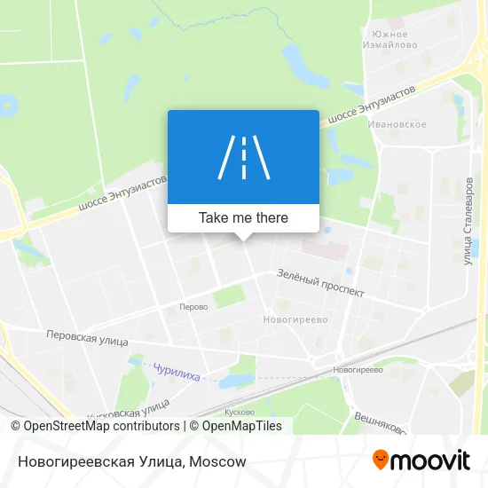 Новогиреевская Улица map