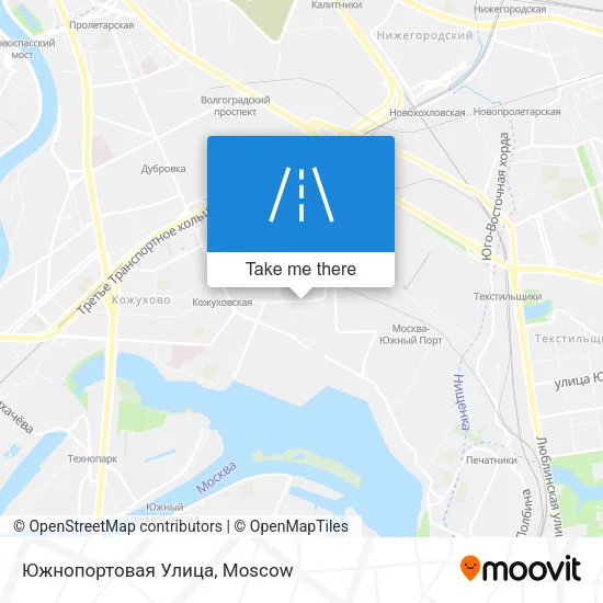 Южнопортовая Улица map