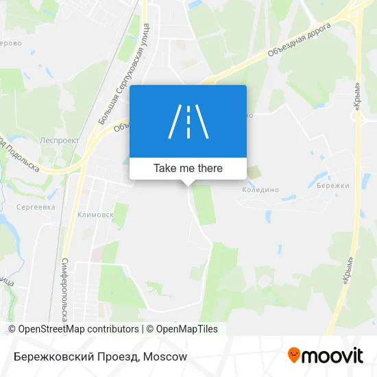 Бережковский Проезд map