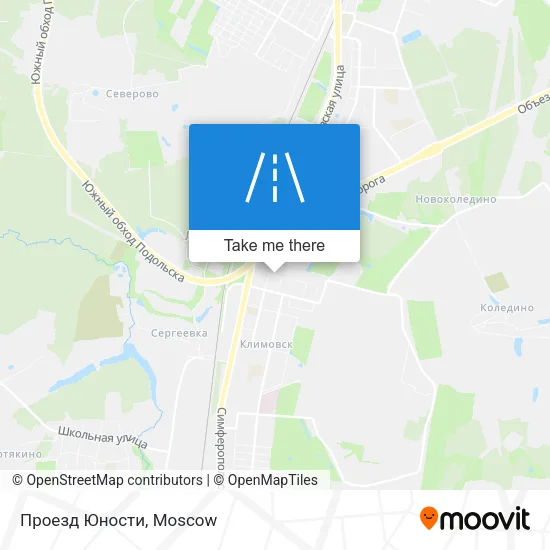 Проезд Юности map