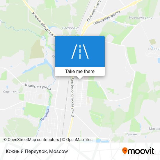 Южный Переулок map