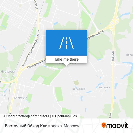 Восточный Обход Климовска map
