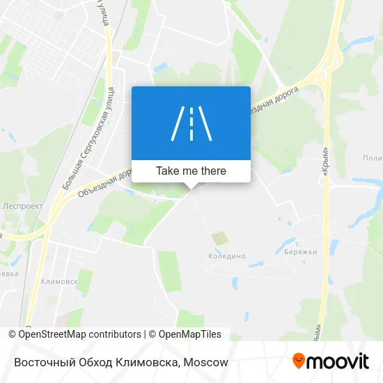 Восточный Обход Климовска map