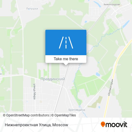 Нижнепроектная Улица map