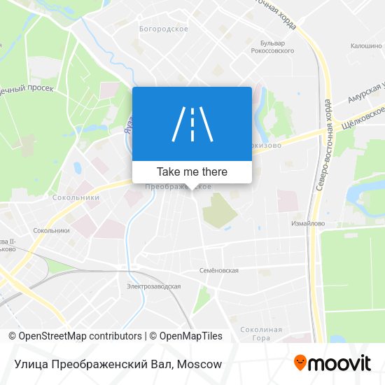 Улица Преображенский Вал map