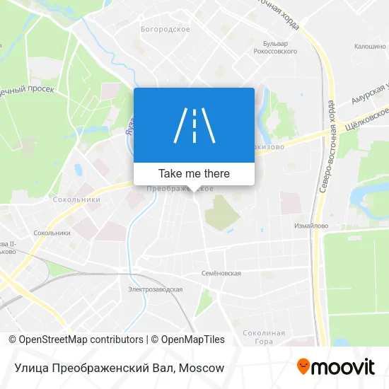 Улица Преображенский Вал map