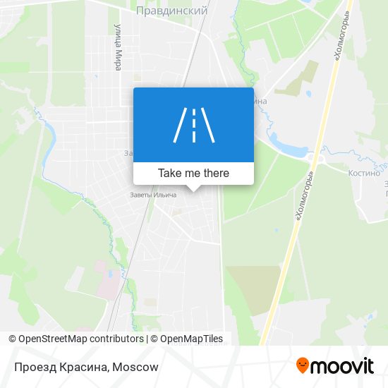 Проезд Красина map