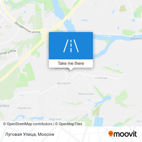 Луговая Улица map