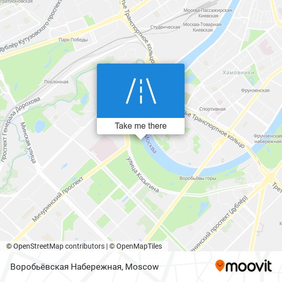 Воробьёвская Набережная map