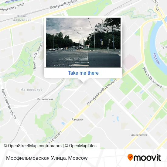 Мосфильмовская Улица map