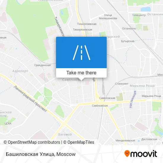 Башиловская Улица map