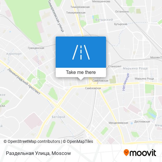 Раздельная Улица map