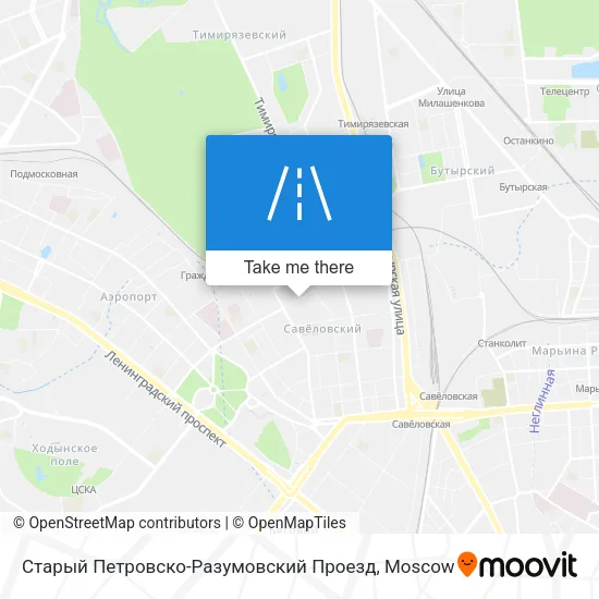 Старый Петровско-Разумовский Проезд map