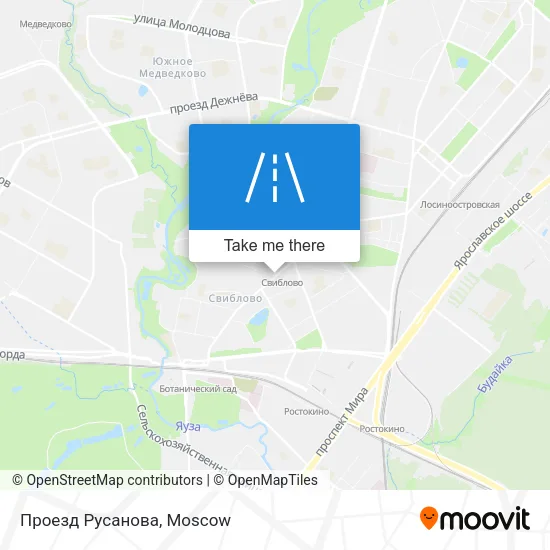 Проезд Русанова map