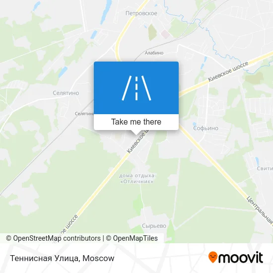 Теннисная Улица map