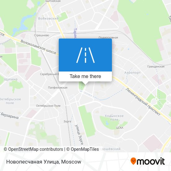 Новопесчаная Улица map