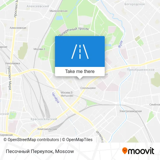 Песочный Переулок map