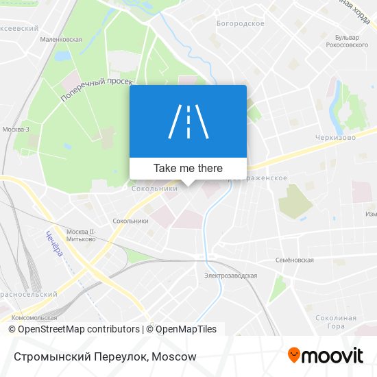 Стромынский Переулок map