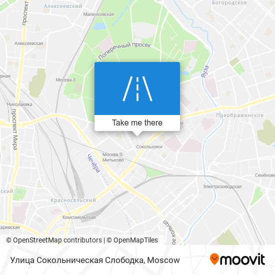 Улица Сокольническая Слободка map