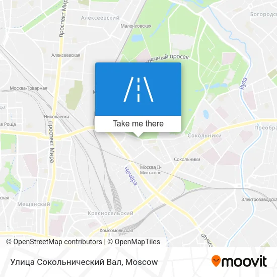 Улица Сокольнический Вал map