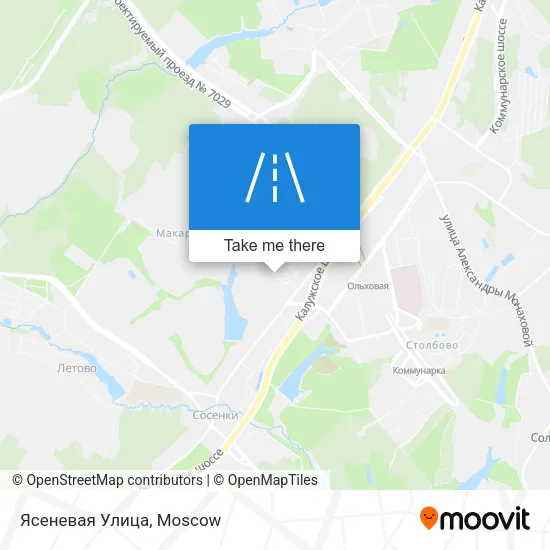 Ясеневая Улица map