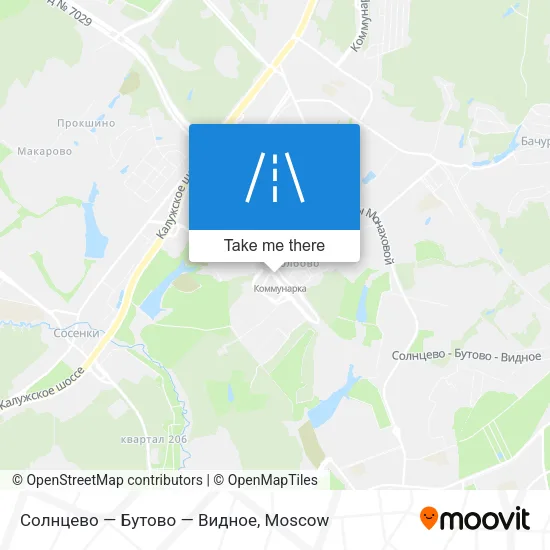 Солнцево — Бутово — Видное map