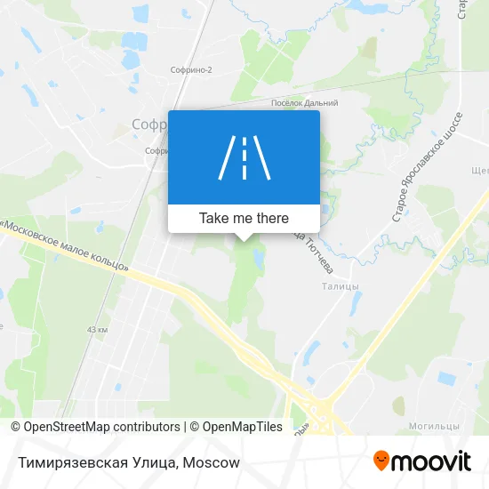 Тимирязевская Улица map