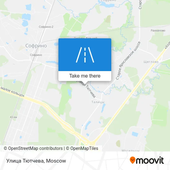 Улица Тютчева map