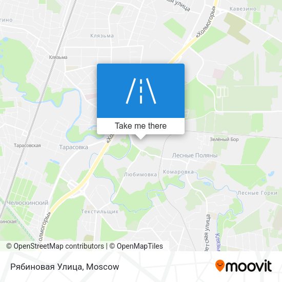 Рябиновая Улица map