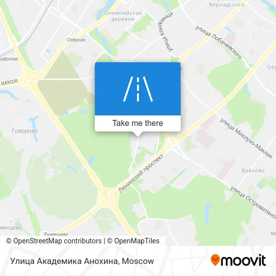 Улица Академика Анохина map