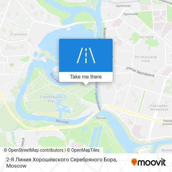 2-Я Линия Хорошёвского Серебряного Бора map