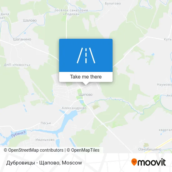 Дубровицы - Щапово map