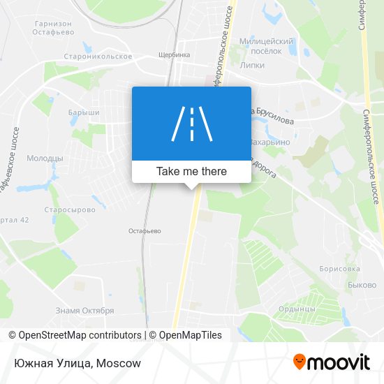 Южная Улица map